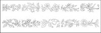 Flower type of line drawing vector diagram-2