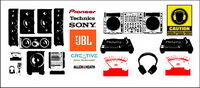Audio equipment and audio brand LOGO Vector