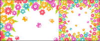 The colourful flowers vector small crystal material