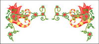 Christmas exquisite lace Vector material-12
