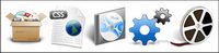 Mac icon series of large grey transparent PNG icon