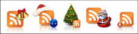 Christmas theme rss subscription icon png