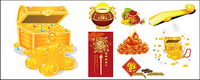 Gold and silver jewelry material New Year