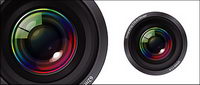 Cool camera lenses vector material