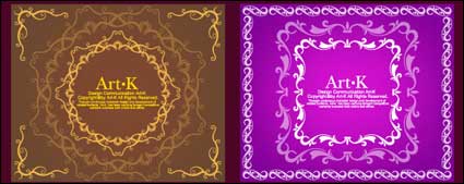 4 simple European-style lace Vector material