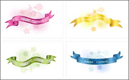 10 5-color ribbon vector material