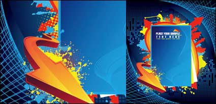 Current business background and the arrow vector material