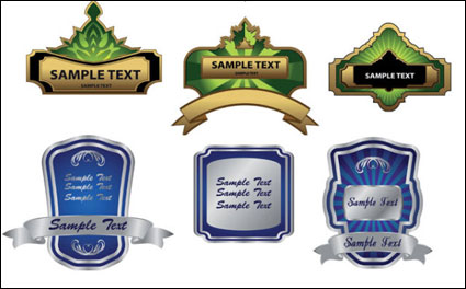 Vector blue-green labei