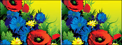 Gorgeous flowers vector of material