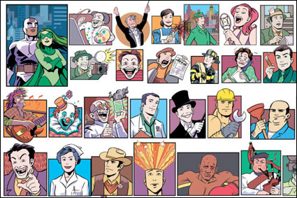 Vector cartoon characters