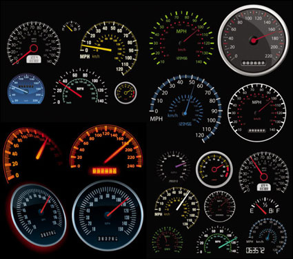 Automobile mileage rate table - Vector