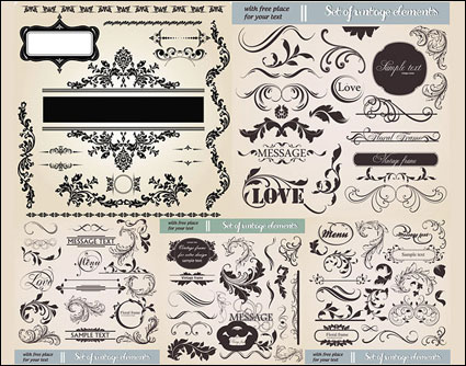 European pattern vector material