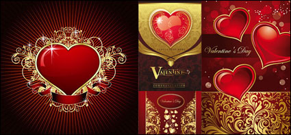 Gorgeous card love the pattern vector material