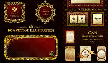 Gorgeous classic European Border Vector
