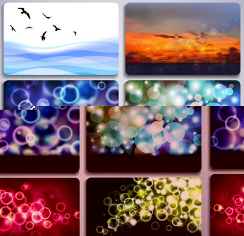 Beautiful card material 01 - Vector