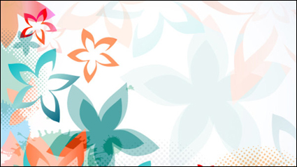 Colorful flower background pattern 01 - vector