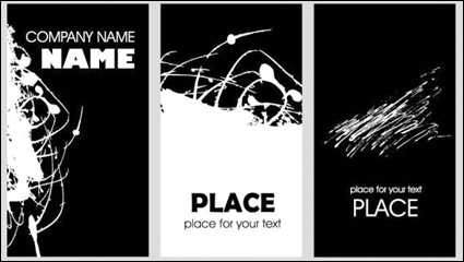 Black and white rust card template vector material -2