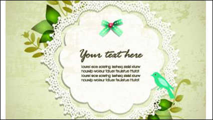 Elegant elements of collage design background vector -1