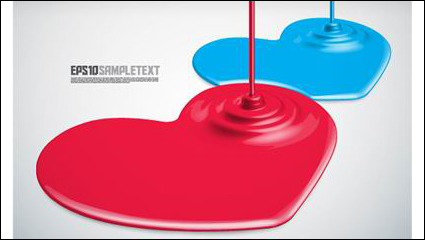 Paint drip shape design background vector material -2