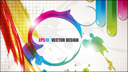 Color paint splash background 03 - vector