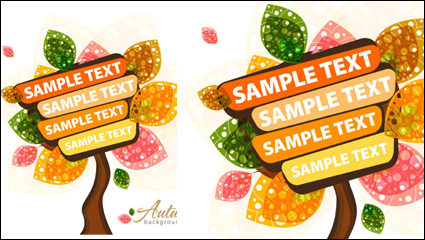 Beautiful foliage pattern 03 - vector