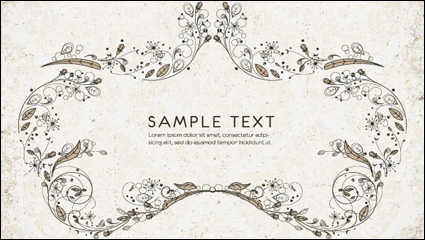 Fine pattern frame 05 - vector