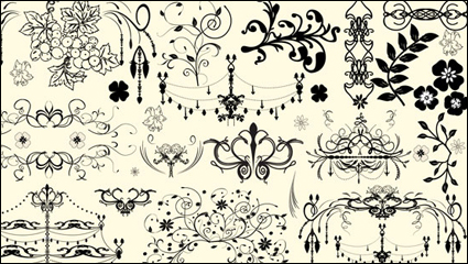 European pattern corners - vector