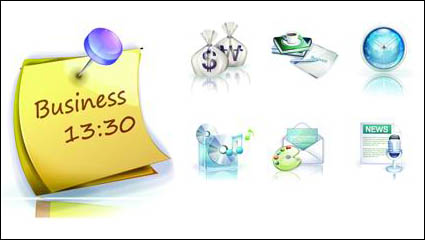 Business exquisite 3D vector material -1