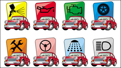 Cartoon car icon - vector