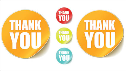 "ThankYou" round stickers vector