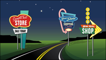 Cartoon the signs marked 02 - vector material 