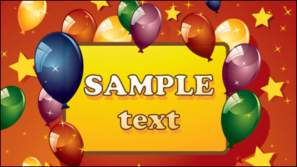 Cartoon birthday card - vector material