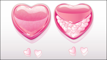 Beautiful heart-shaped element vector material