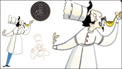 Cartoon characters chef 07-- vector material