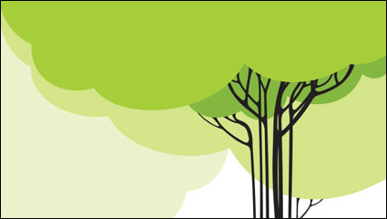 Cartoon line is issued on a tree 01 - vector