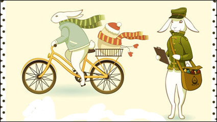 The cartoon image of the card design vector