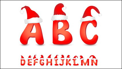 Christmas English font 06 - vector material