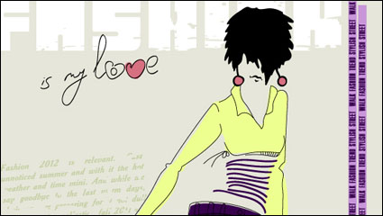 Girls fashion illustrator 03 - vector material