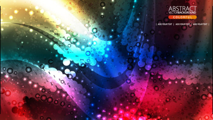 The brilliant dynamic flowing color 02 - vector material