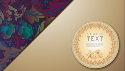 Classic pattern background 04 - vector