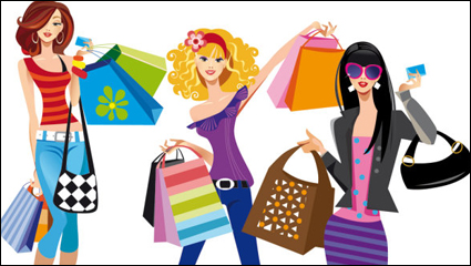 Female fashion illustrator 05 - vector