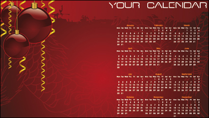 Christmas background calendar 02 - vector