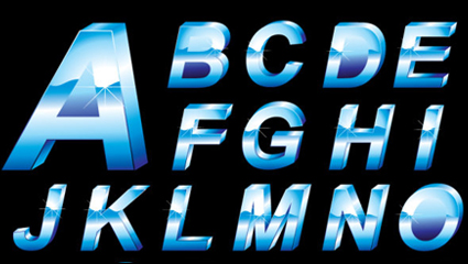 Christmas English font 02 - vector material