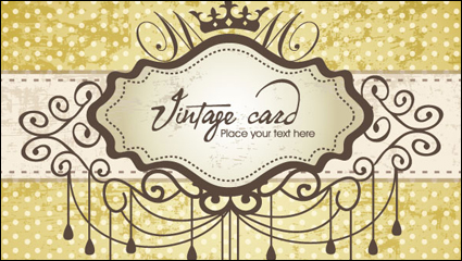 Retro pattern background 01 - vector material