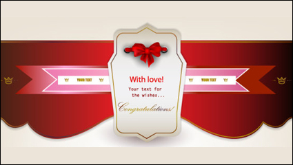 Beautifully romantic banner 03 - vector material