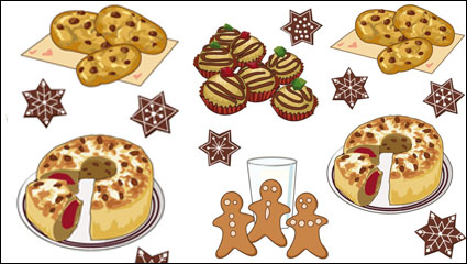 Cartoon pastries 04 - vector material