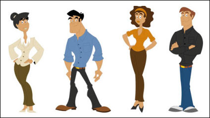 Cute cartoon characters 03 - vector material