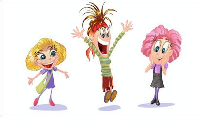 Cartoon children 02 - Vector