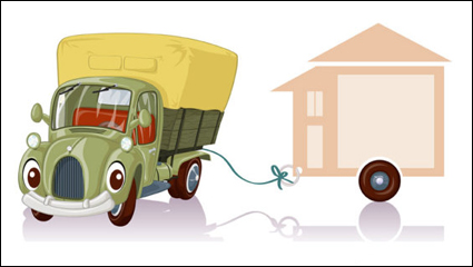 Cartoon trucks 04 - vector material