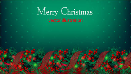 Beautiful Christmas background 04 - vector material